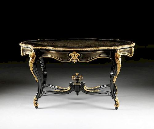 A NAPOLEON III GILT BRONZE