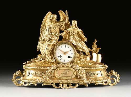 A NAPOLEON III GILT METAL FIGURAL