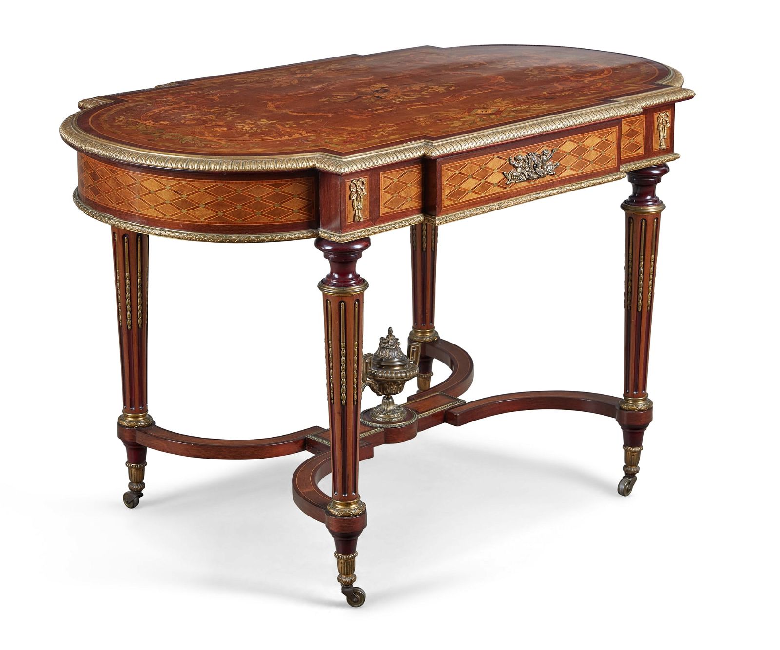 A NAPOLEON III MARQUETRY AND