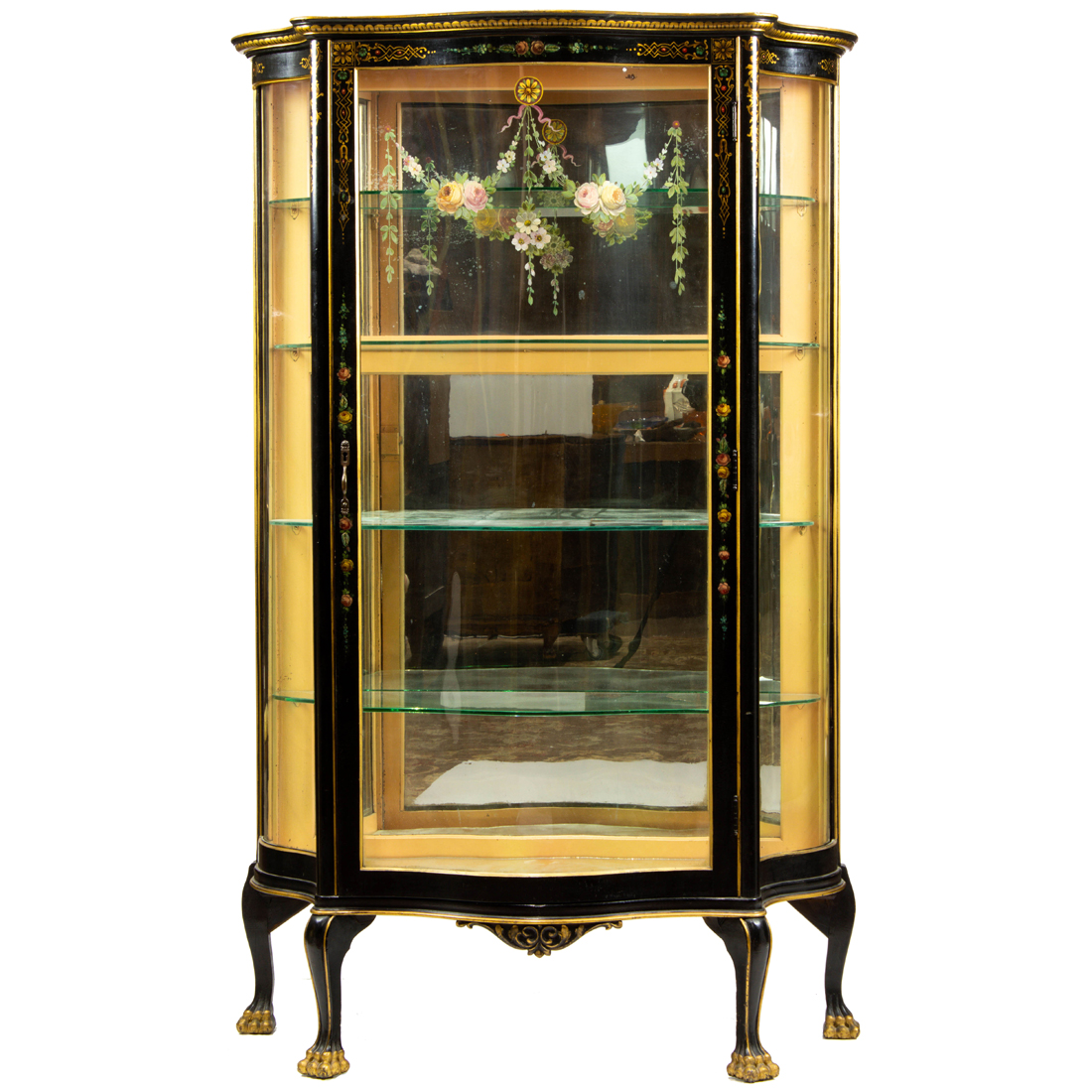 A NAPOLEON III STYLE EBONIZED AND