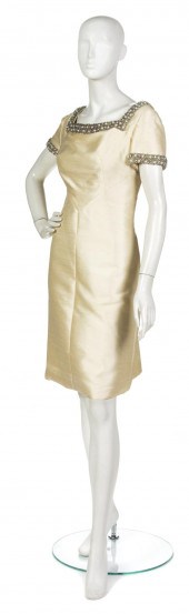 A Nat Allen Cream Silk Cocktai