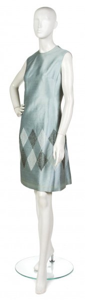 A Nat Allen Light Blue Silk Co