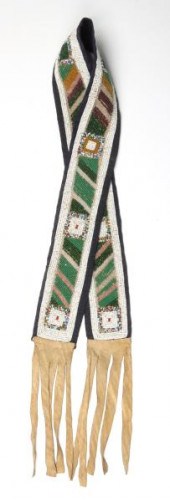 A NATIVE AMERICAN BEADED SASH