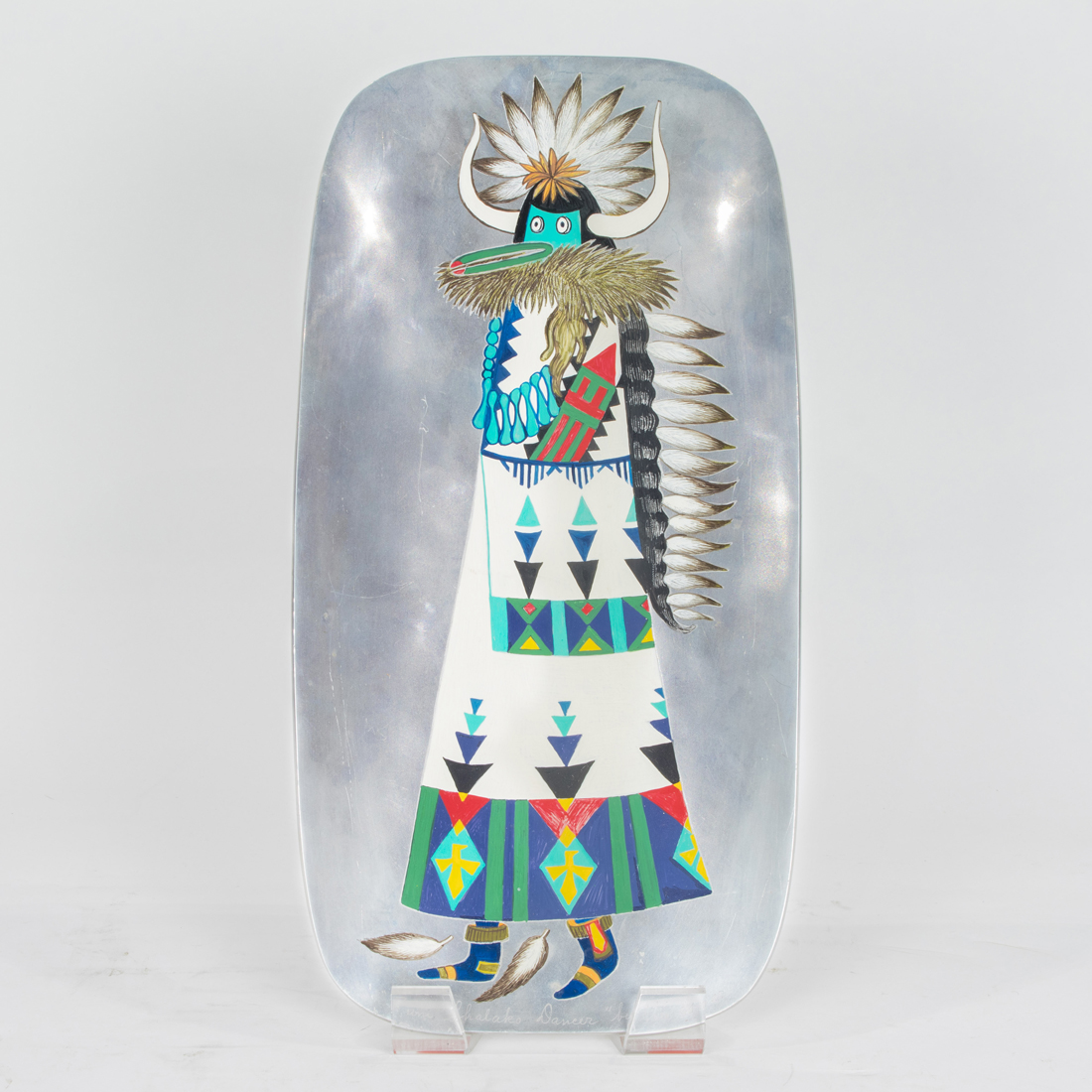 A NATIVE AMERICAN ENAMELED NAMBE
