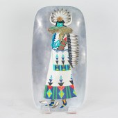 A NATIVE AMERICAN ENAMELED NAM