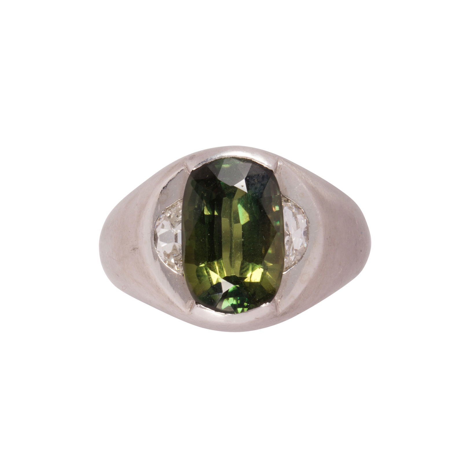 A NATURAL ALEXANDRITE, DIAMOND