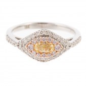 A NATURAL YELLOW & WHITE DIAMO
