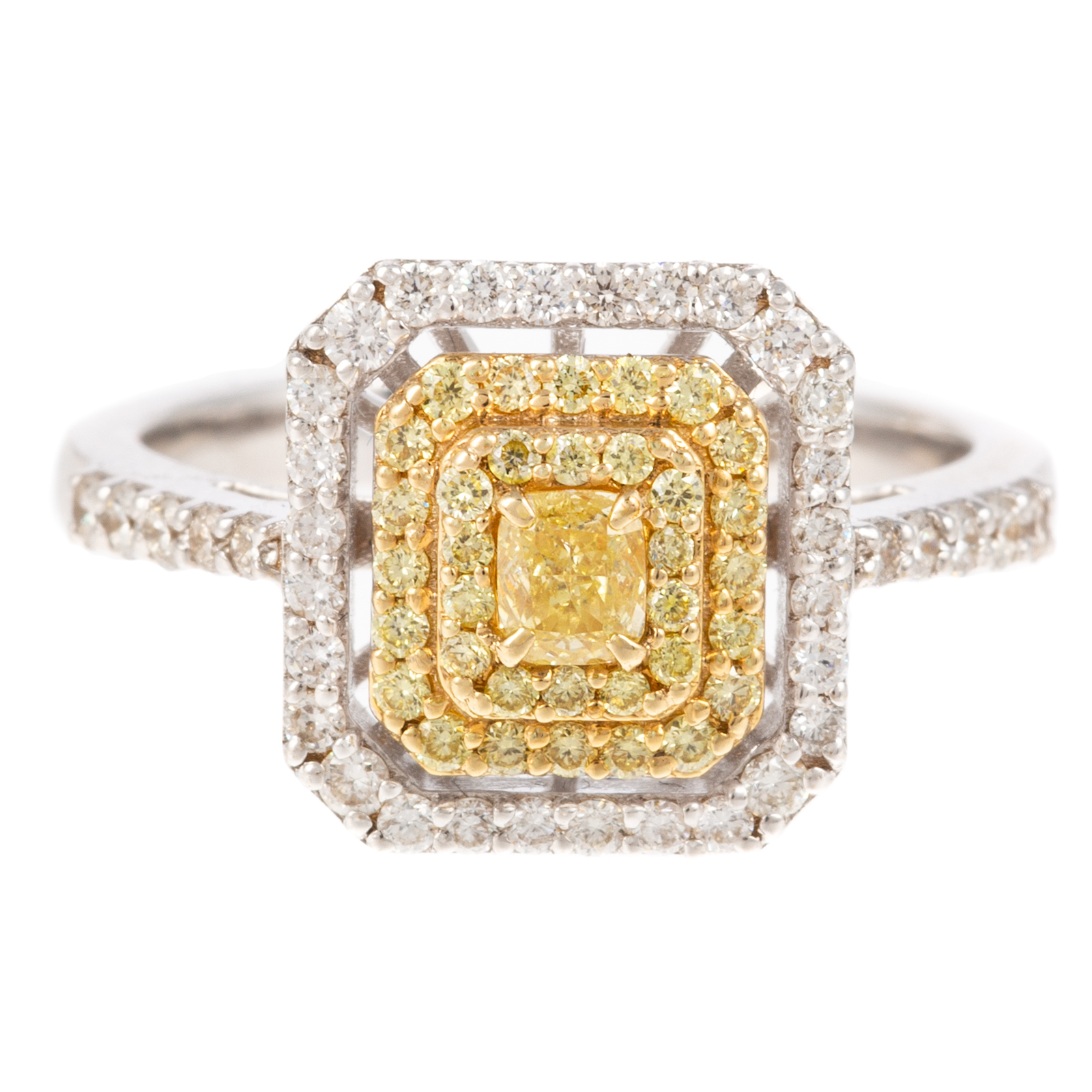 A NATURAL YELLOW & WHITE DIAMOND