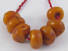A naturalistic amber necklace