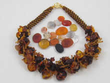 A naturalistic amber necklace