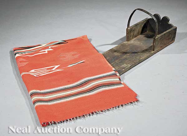 A Navajo Blanket and Cradleboard