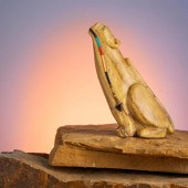 A NAVAJO CARVED STONE FETISH A