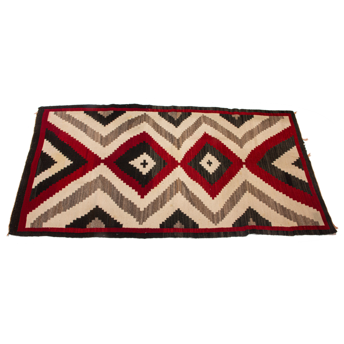 A NAVAJO "DIAMOND" BLANKET, EARLY