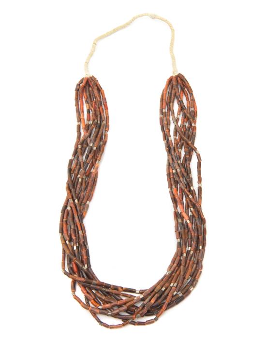 A Navajo Necklace with ten