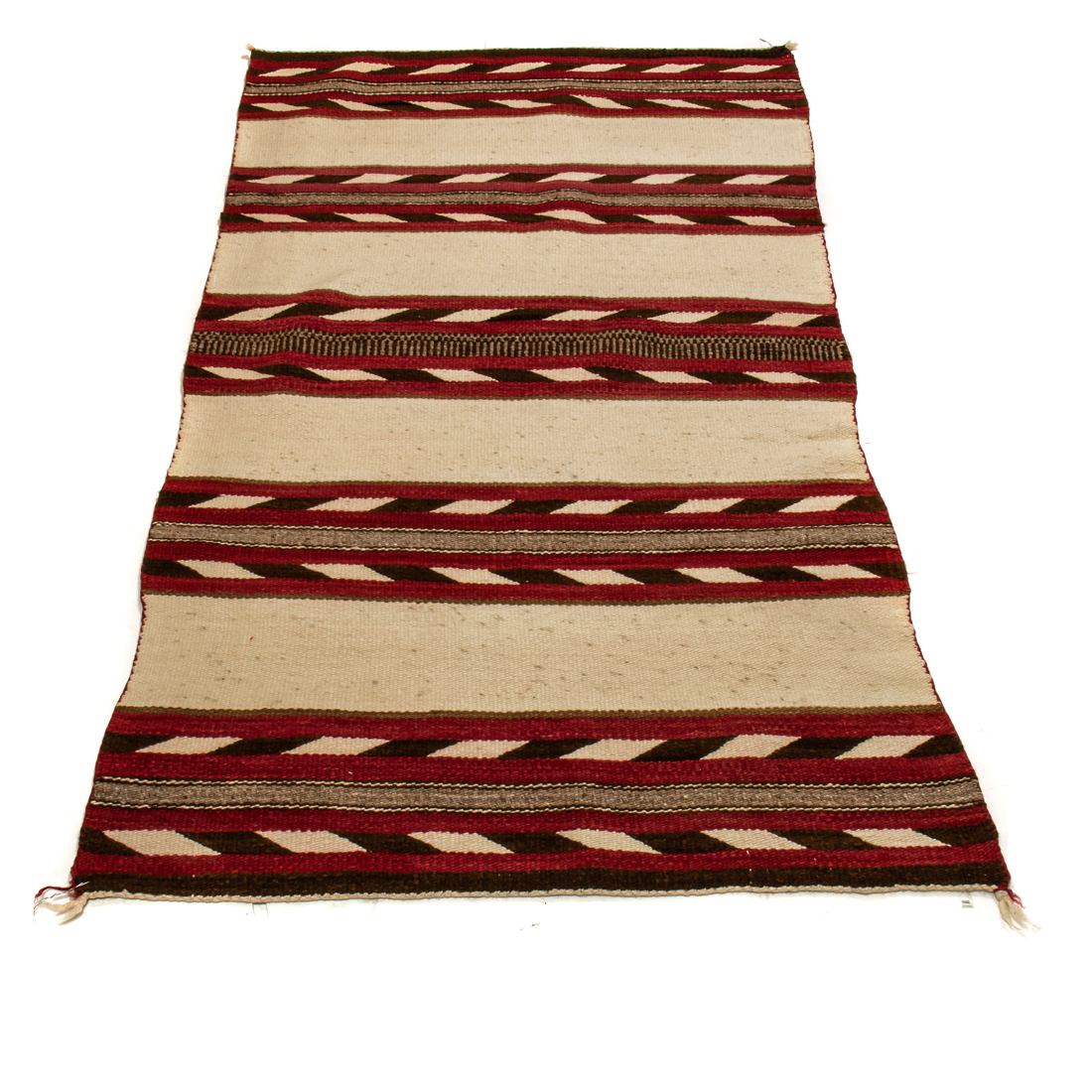 A NAVAJO SADDLE BLANKET WITH RED