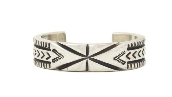 A Navajo Sterling Silver Bangle