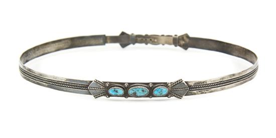 A Navajo Sterling Silver Hat Band