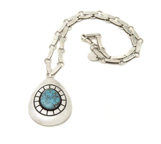A Navajo Style Sterling Silver