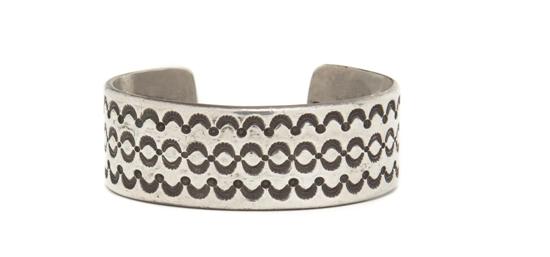 A Navajo Style Sterling Silver Cuff