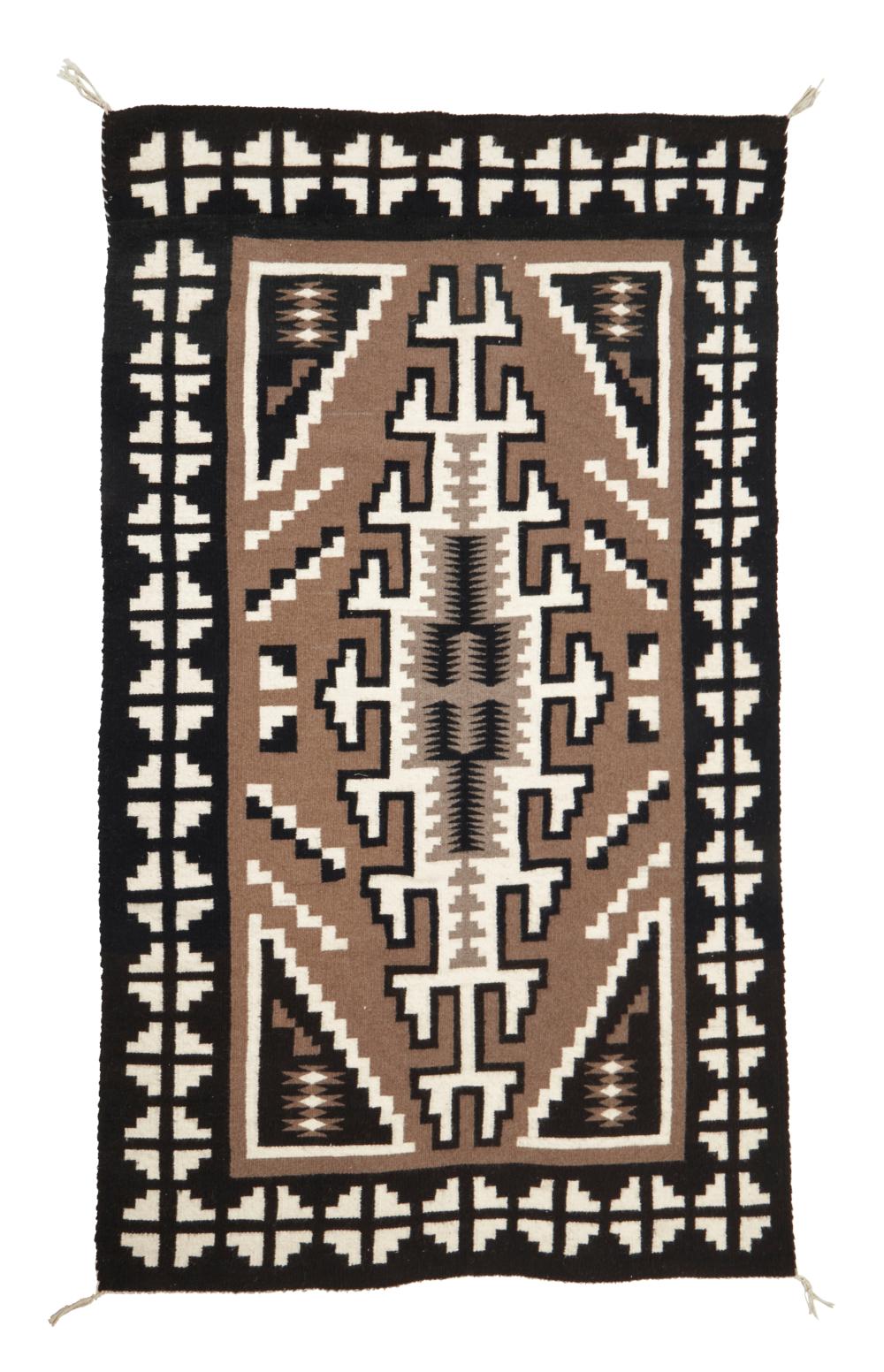 A NAVAJO TWO GREY HILLS RUG;