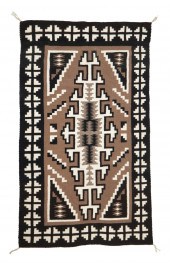 A NAVAJO TWO GREY HILLS RUG; D