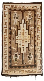 A NAVAJO TWO GREY HILLS RUGA N