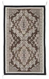 A NAVAJO TWO GREY HILLS RUG/WE