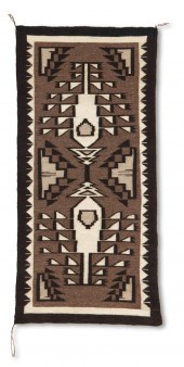 A NAVAJO TWO GREY HILLS RUG, B