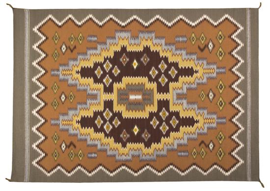 A Navajo Weaving Burnt Water