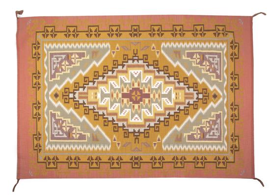 A Navajo Weaving Burnt Water having