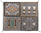 A Navajo Weaving Four in One t