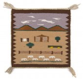 A Navajo Weaving Pictorial wea