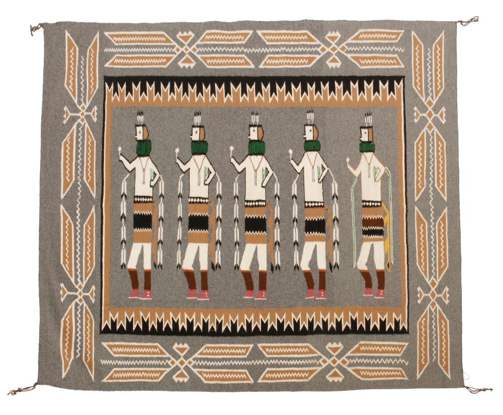 A NAVAJO YEI PICTORIAL TEXTILEA