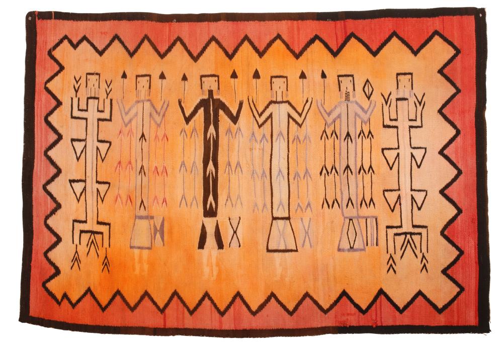 A NAVAJO YEI PICTORIAL TEXTILEA