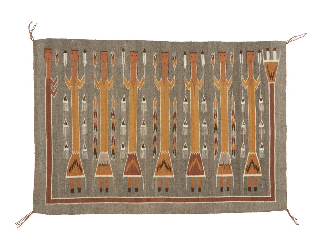 A NAVAJO YEI PICTORIAL TEXTILEA