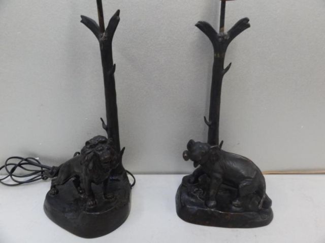 A Near Pair of Antique Bronze