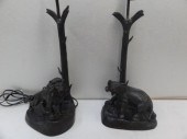 A Near Pair of Antique Bronze
