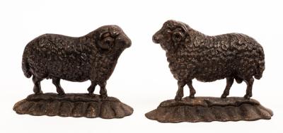 A near pair of cast iron