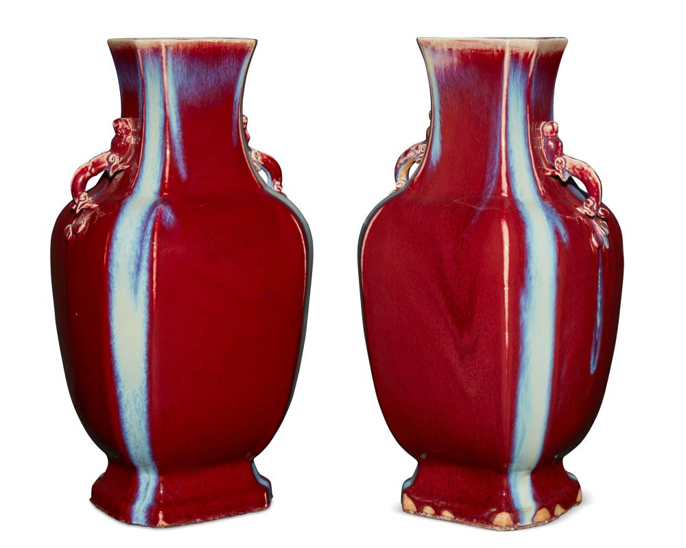 A NEAR-PAIR OF CHINESE FLAMBé