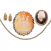 A NECKLACE, PENDANTS & EARRING