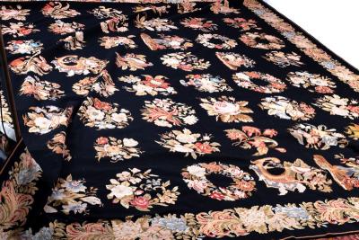 A needlework carpet decorated