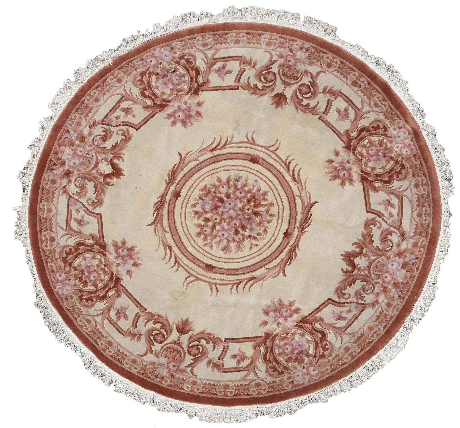 A NEEDLEWORK CIRCULAR CARPETA