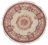 A NEEDLEWORK CIRCULAR CARPETA
