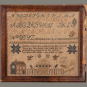 A Needlework Embroidered Schoo