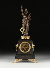 A NEO-GREC PATINATED AND GILT