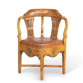 A NEOCLASSICAL CARVED OAK CORN