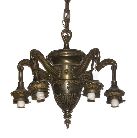 A Neoclassical Five-Light Brass