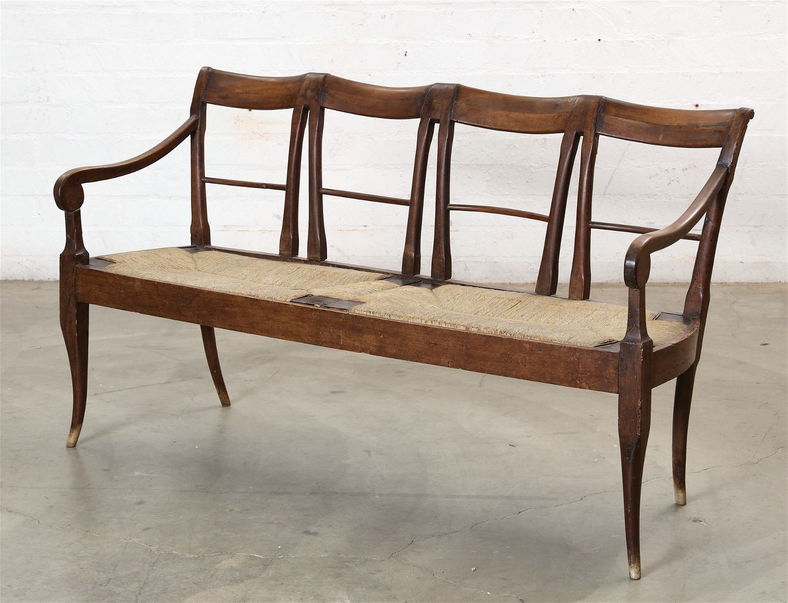 A NEOCLASSICAL MIXED WOOD CHAIR