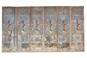 A NEOCLASSICAL PAINTED SIX PAN