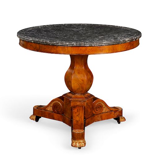 A NEOCLASSICAL PARCEL GILT WALNUT